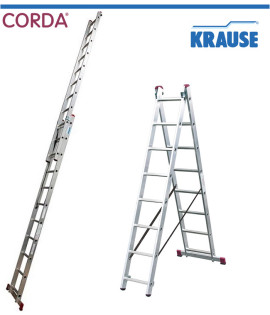 Професионална двураменна алуминиева стълба KRAUSE CORDA 2х8, 2.25m